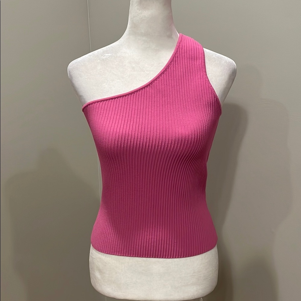 Sincerely Jules One Shoulder Pink Top